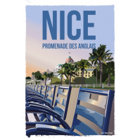 AF224- Lot de 5 Affiches Nice Promenade des Anglais - 20x30cm